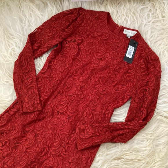 Sachin & Babi Amelie Lace Pattern Knee-Length Dress - Picture 9 of 12